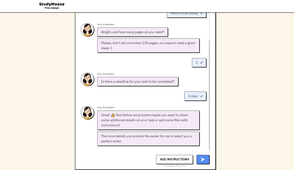 StudyMoose Order Form