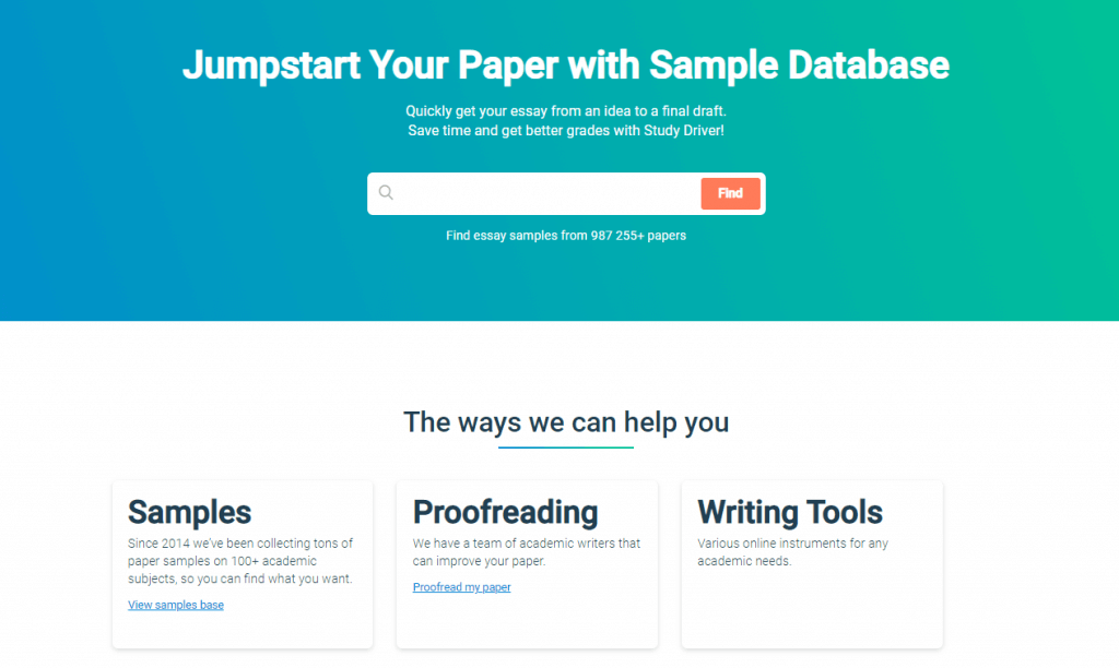 StudyDriver MainPage