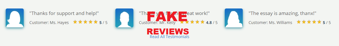 KingEssays Fake Reviews