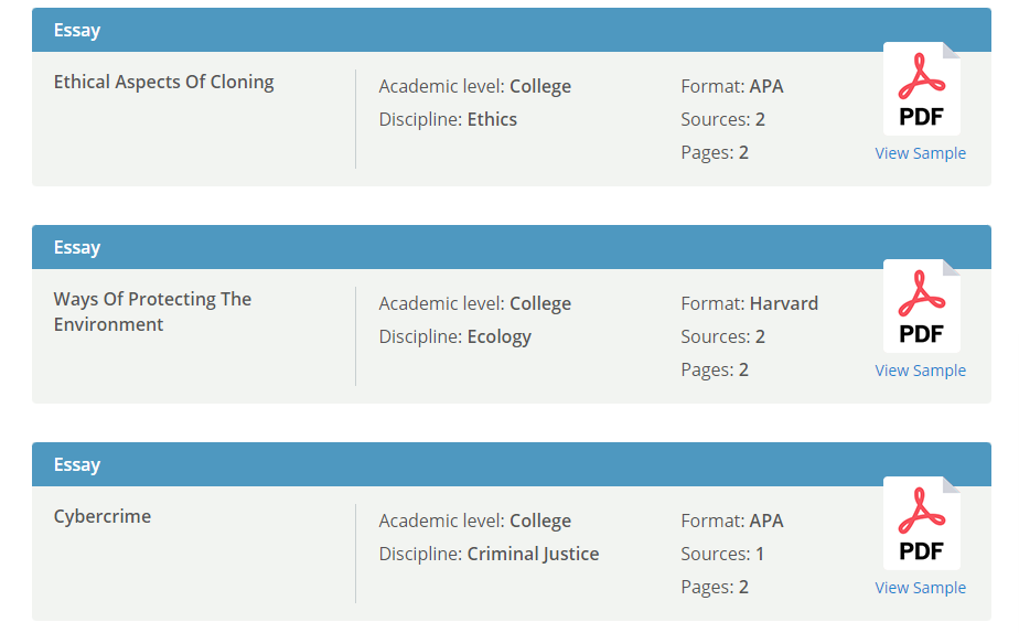 KingEssays Free Samples