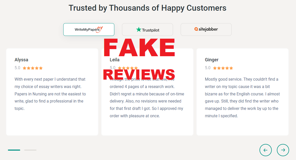 WriteMyPapers Fake Reviews