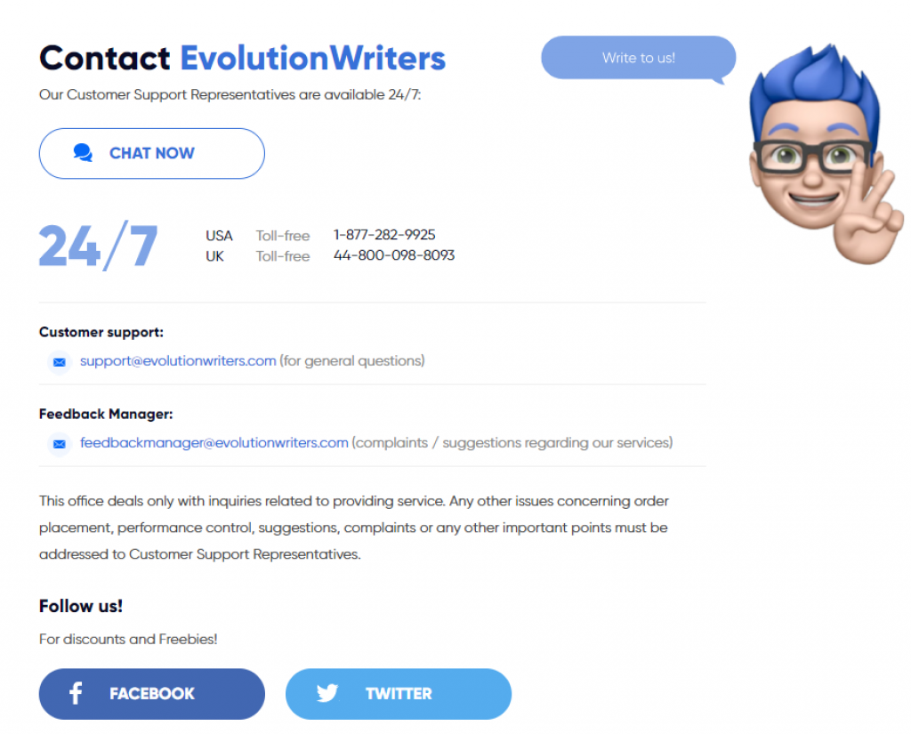 EvolutionWriters Customer Support