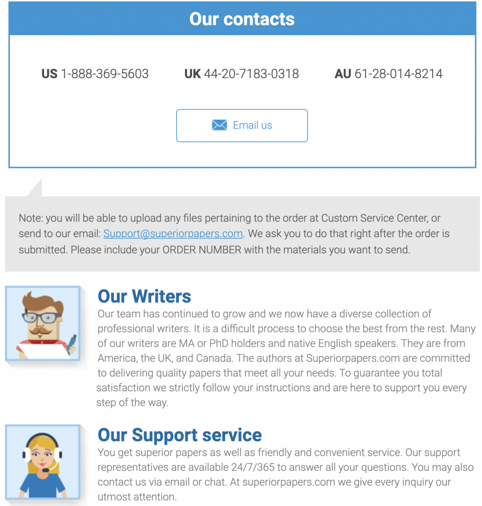 SuperiorPapers Services